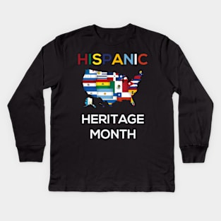 Hispanic Heritage Month Shirt Kids Long Sleeve T-Shirt